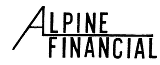 ALPINE FINANCIAL logo