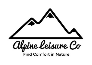 ALPINE LEISURE CO FIND COMFORT IN NATURE logo