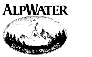 ALPWATER SWISS MOUNTAIN SPRING-WATER logo