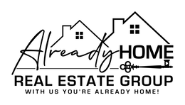 ALREADY HOME REAL ESTATE GROUP, WITH US YOU'RE ALREADY HOME! logo