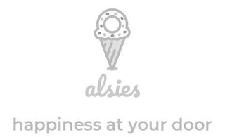 ALSIES HAPPINESS AT YOUR DOOR logo