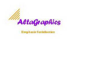 ALTAGRAPHICS EMPHASIS SATISFACTION logo