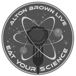 ALTON BROWN LIVE EAT YOUR SCIENCE logo