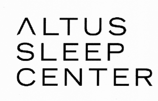 ALTUS SLEEP CENTER logo