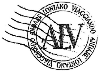ALV ANDARE LONTANO VIAGGIANDO logo