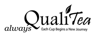 ALWAYS QUALITEA EACH CUP BEGINS A NEW JOURNEY logo