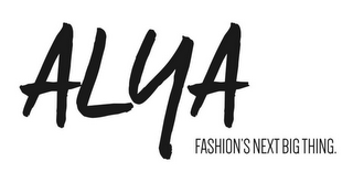 ALYA FASHION'S NEXT BIG THING. logo