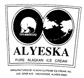 ALYESKA PURE ALASKAN ICE CREAM logo