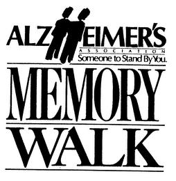ALZHEIMER'S ASSOCIATION SOMEONE TO STAND BY YOU.  MEMORY WALK logo