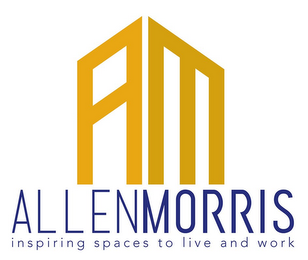 AM ALLEN MORRIS INSPIRING SPACES TO LIVE AND WORK logo