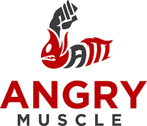 AM ANGRY MUSCLE logo