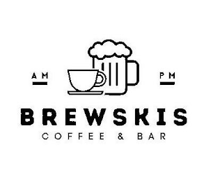AM PM BREWSKIS COFFEE & BAR logo
