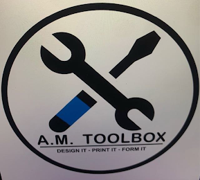 A.M. TOOLBOX DESIGN IT -  PRINT IT -  FORM IT logo