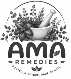 AMA REMEDIES ROOTED IN NATURE. MADE TO HEAL. logo