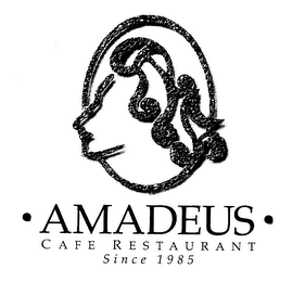 AMADEUS CAFE RESTAURANT SINCE 1935 logo