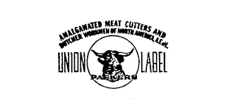AMALGAMATED MEAT CUTTERS AND BUTCHER WORKMEN OF NORTH AMERICA A.E. OF L. PACKER'S UNION LABEL logo