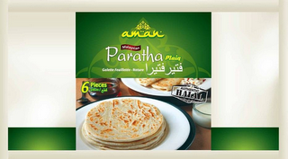 AMAN MALAYSIAN PARATHA PLAIN GALETTE FEUILLETEE-NATURE 6 PIECES PIECES AUTHENTIC HALAL logo