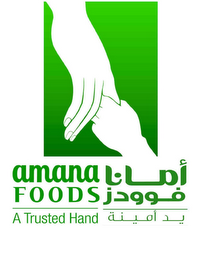 AMANA FOODS A TRUSTED HAND logo