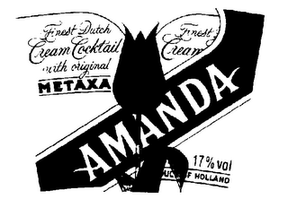 AMANDA FINEST DUTCH CREAM COCKTAIL WITH ORIGINAL METAXA logo