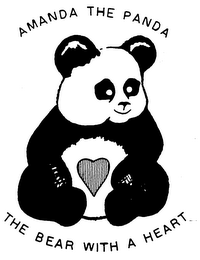 AMANDA THE PANDA THE BEAR WITH A HEART logo