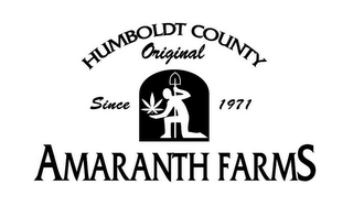 AMARANTH FARMS HUMBOLDT COUNTY ORIGINALSINCE 1971 logo