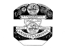 AMARETTI DI SARONNO ANTICA FABBRICA AMARETTI SPECIALITA' D. LAZZARONI & C. SARONN AMARETTI DI SARONNO LAZZARONI logo