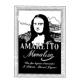 AMARETTO MONALISA UNE FINE LIQUEUR D'AMANDES A DELICATE ALMOND LIQUEUR logo