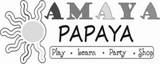 AMAYA PAPAYA PLAY · LEARN · PARTY · SHOP logo