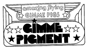 AMAZING FLYING GIMMIE PIGS GIMMIE PIGMENT logo