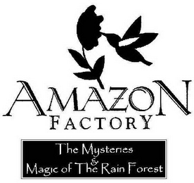 AMAZON FACTORY THE MYSTERIES & MAGIC OF THE RAIN FOREST logo
