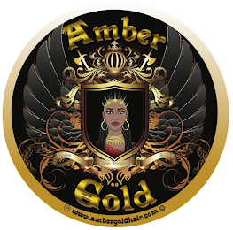 AMBER GOLD ROYALTY HAIR PRODUCTS LOYALTY  WWW.AMBERGOLDHAIR.COM logo