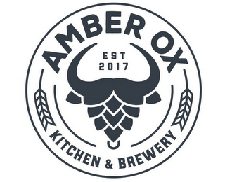 AMBER OX KITCHEN & BREWERY EST 2017 logo