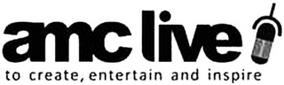 AMC LIVE TO CREATE, ENTERTAIN AND INSPIRE logo