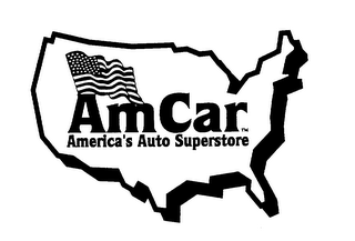 AMCAR AMERICA'S AUTO SUPERSTORE logo