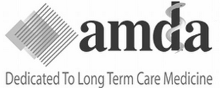 AMDA DEDICATED TO LONG TERM CARE MEDICINE logo