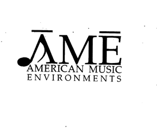 AME AMERICAN MUSIC ENVIRONMENTS logo