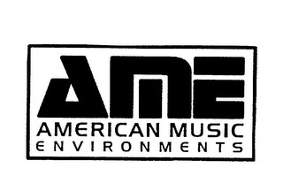 AME AMERICAN MUSIC ENVIRONMENTS logo