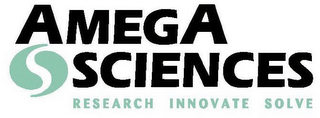 AMEGA SCIENCES RESEARCH INNOVATE SOLVE logo