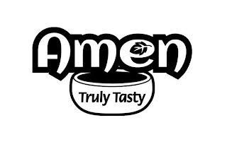 AMEN TRULY TASTY logo