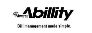 AMEREN ABILLITY BILL MANAGEMENT MADE SIMPLE. logo