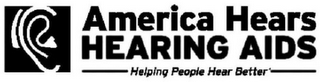 AMERICA HEARS HEARING AIDS HELPING PEOPLE HEAR BETTER logo