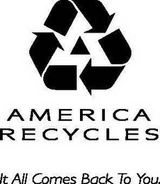 AMERICA RECYCLES IT ALL COMES BACK TO YOU logo