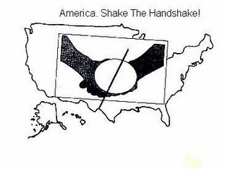 AMERICA. SHAKE THE HANDSHAKE! logo