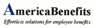 AMERICABENEFITS EFFORTLESS SOLUTIONS FOR EMPLOYEE BENEFITS logo