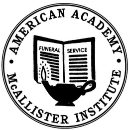 · AMERICAN ACADEMY · MCALLISTER INSTITUTE FUNERAL SERVICE logo