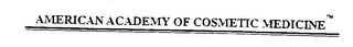 AMERICAN ACADEMY OF COSMETIC MEDICINE logo