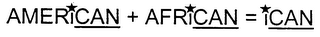 AMERICAN + AFRICAN = ICAN logo