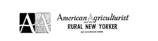 AMERICAN AGRICULTURIST AND THE RURAL NEW YORKER FOR THE NORTHEAST FARMER AA logo
