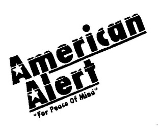 AMERICAN ALERT "FOR PEACE OF MIND" logo
