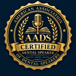 AMERICAN ASSOCIATION AADS CERTIFIED DENTAL SPEAKER EDUCATE · INSPIRE · ADVANCE OF DENTAL SPEAKERS logo